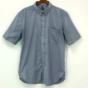 MEC Button Down Short Sleeve Shirt Golf Hike Vacation Men's Size Medium Outdoor